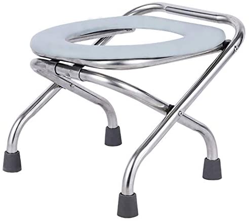 Adoraland Toilette Camping Wc Chaise: Tabouret Douche Inox Pliable Portable Chambre Pot Siege Adulte Fauteuil Pliante Pour Voyage Caravane Randonnée…