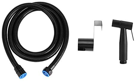 Ensemble de pulvérisateur de Bidet de salle de bains noir en acier inoxydable,…