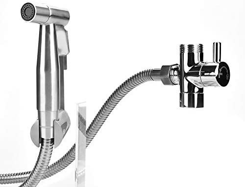 FTVOGUE 304 Inox Handheld Bidet Pommeau De Douche Salle De Bains WC Adaptateur Tuyau T…