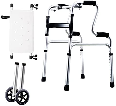 HJRD Rollator Traditionnel de Pliage léger, Déambulateur Pliable et réglable en Hauteur…