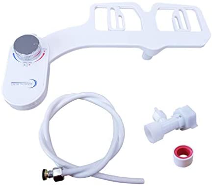 Kaiyei Bidet Mécanique pour Toilettes Assis, Butt Cleaner Jet d’eau Froide Unique Buse Non électrique Pulvérisation Autonettoyante avec Contrôle de Pression WC Insert de…
