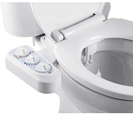 Kit Douchette Bidet Pour WC, Avec Double Buse Pression D’eau RéGlable Self Cleaning, Chaud…