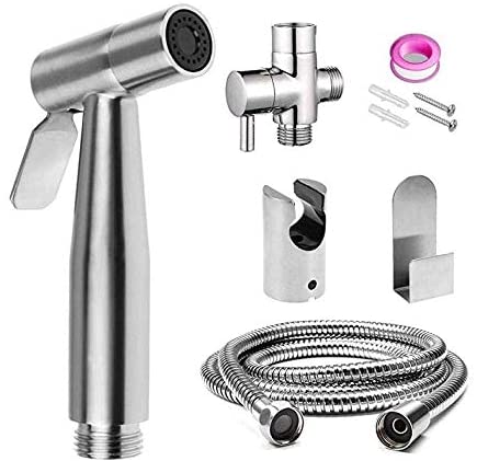 LHQ-HQ Portable Bidet Vaporiser en Acier Inoxydable Kit-Bidet Bidet Ensemble Pulvérisateur…