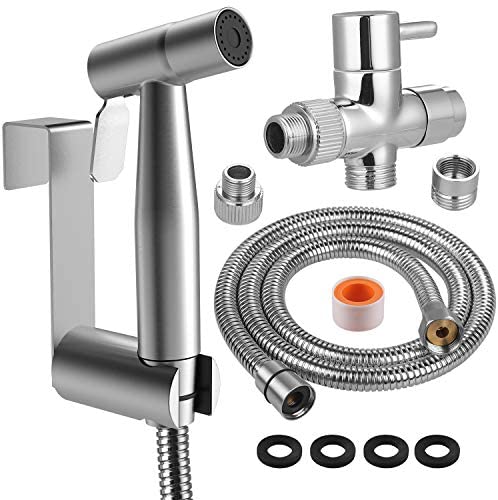 Rovtop Kit Douchette wc, pomme de douche pour le nettoyage de la salle de bain, pulvérisateur pour l’hygiène personnelle quotidienne, jeu de tuyaux…
