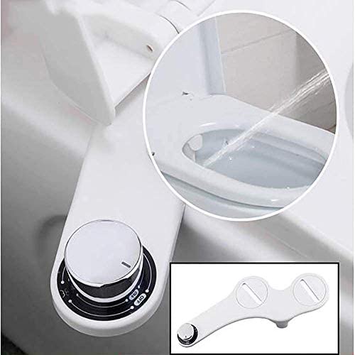 Bidet Nettoyeur de Toilettes Kit Douchette Bidet pour WC Buse Double Eau Froide/Chaude…